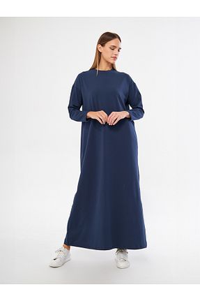لباس حجاب سرمه ای زنانه رگولار Fezzal - کد 838522784