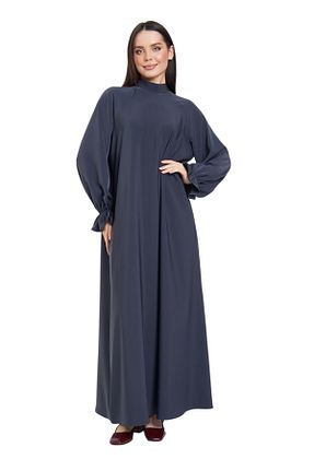 لباس حجاب طوسی زنانه اورسایز Fezzal - کد 838552561