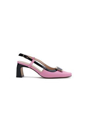 صندل صورتی زنانه پاشنه ضخیم Gizzelli shoes - کد 838478314