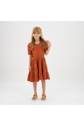 لباس نارنجی بچه گانه بافتنی بافت گلوژ کد 800618915