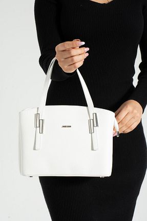 کیف دوشی سفید زنانه چرم مصنوعی Just Polo - کد 838494206