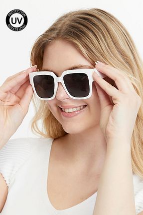 عینک آفتابی سفید زنانه UV400 JAWEN - کد 819924218