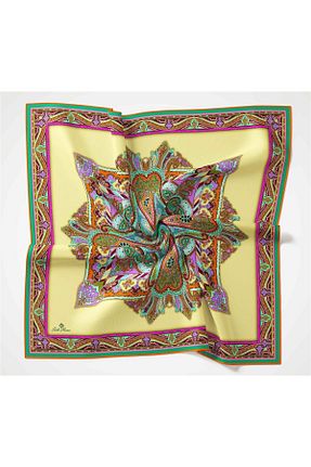 روسری زرد پنبه ای Silk Home - کد 838498713