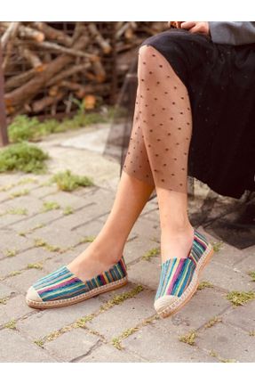 کفش اسپادریل آبی زنانه پارچه نساجی کد 205020159