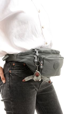 کیف کمری طوسی زنانه پارچه ای YOGII - کد 838514970