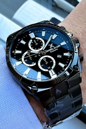 ساعت مچی مشکی مردانه 44 میلی متر Daniel Klein - کد 830383033