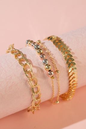 دستبند جواهر زنانه روکش طلا کد 838553539