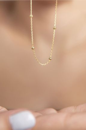 گردنبند نقره طلائی زنانه کد 31809619