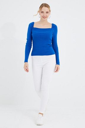 بلوز آبی زنانه ساده Freeista - کد 369081474