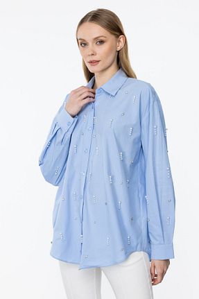 پیراهن آبی زنانه رگولار ON - کد 838676931