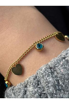 دستبند استیل (فولاد) طلائی زنانه استیل ضد زنگ Jewelyf - کد 811229590