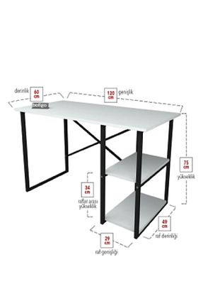 میز کار سفید 90-120 cm 120 cm کد 132838131