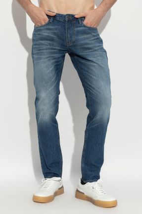 شلوار جین سرمه ای مردانه فاق بلند استاندارد کد 838712692