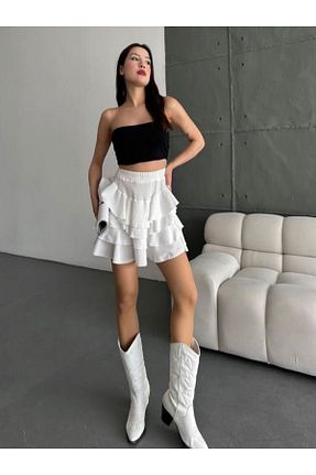 دامن سفید زنانه ساده Butik - کد 836311072