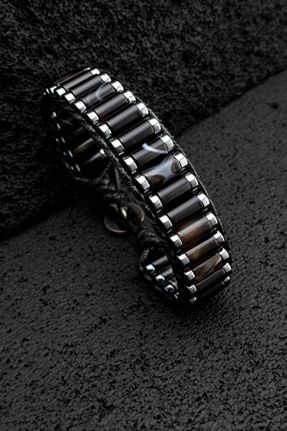 دستبند جواهر مشکی زنانه سنگ طبیعی کد 767609096