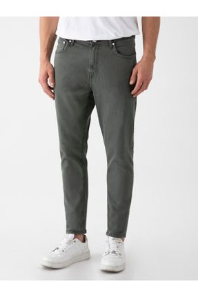 شلوار جین سبز مردانه پاچه تنگ جین استاندارد کد 412701828
