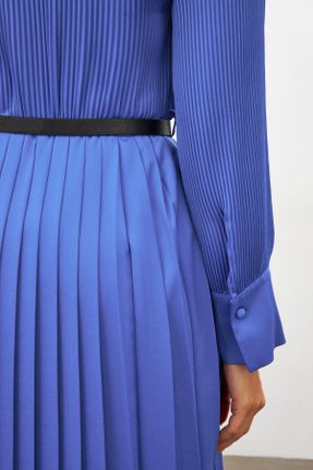 لباس آبی زنانه بافتنی پلی استر آستین-بلند کد 808158663