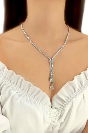 گردنبند جواهر زنانه برنز کد 794352309