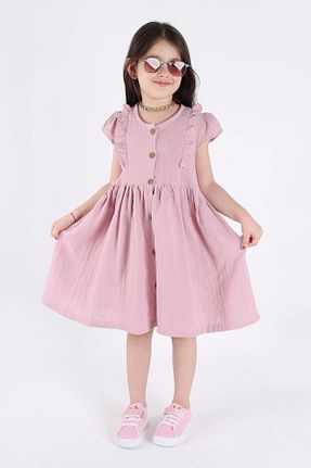 لباس صورتی بچه گانه بافتنی TRENDİMİZBİR - کد 838734576