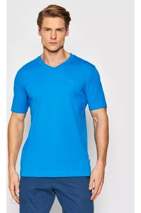 تی شرت آبی مردانه رگولار یقه هفت کد 653076073