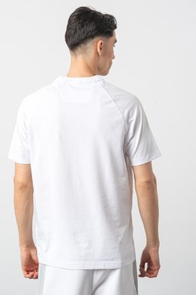 تی شرت سفید مردانه رگولار یقه گرد کد 828478934
