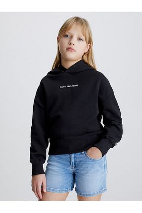 سوئیشرت مشکی بچه گانه ساده Calvin Klein - کد 793863788