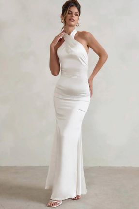 لباس سفید زنانه بافتنی رگولار کد 838712570