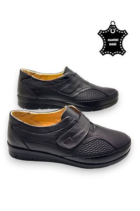 بوت / نیم بوت مشکی زنانه چرم خالص MAGIC SHOES - کد 54525863
