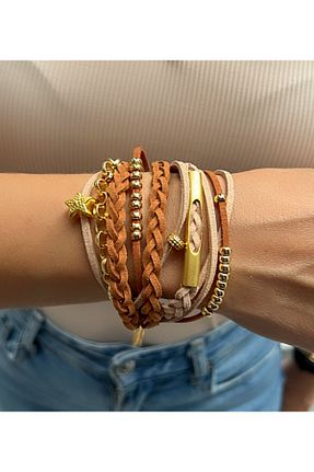 دستبند جواهر قهوه ای زنانه منجق Kutcha Accessories - کد 767856527