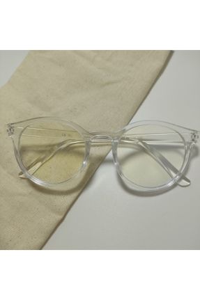 عینک محافظ نور آبی سفید زنانه 52 پلاستیک UV400 پلاستیک کد 465174199
