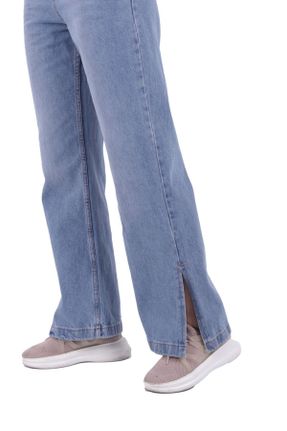شلوار جین آبی زنانه پاچه گشاد فاق بلند جین بلند کد 769517533