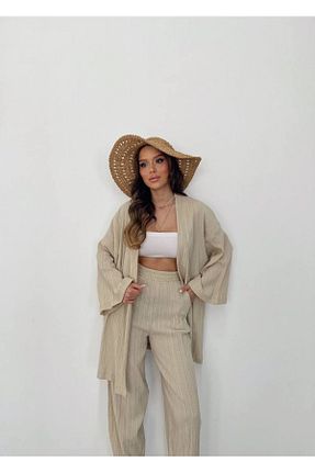 ست بالاتنه و پائین تنه طوسی زنانه بافتنی Fashionbox - کد 838871889