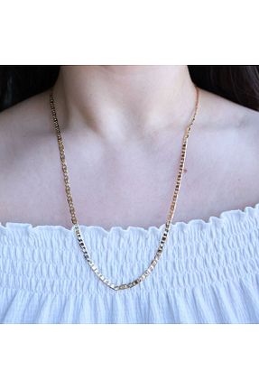 گردنبند استیل ( فولاد ) طلائی زنانه رودیوم leargia - کد 838781615