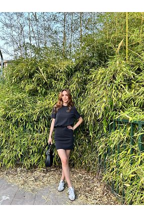 لباس طوسی زنانه Bele Oturan Kels - کد 838815158