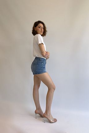 شلوارک و برمودا آبی زنانه رگولار Mathie - کد 838858999