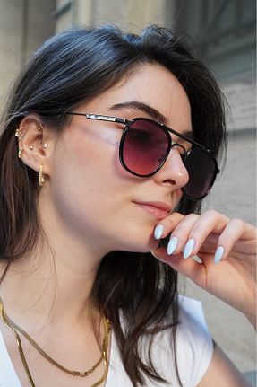 عینک آفتابی قهوه ای زنانه UV400 hoeby - کد 838888375