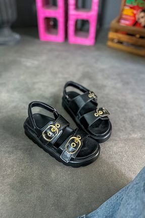 صندل مشکی زنانه پاشنه تخت SHOEBELLAS - کد 838911362