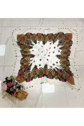روسری سفید پنبه ای Dicle - کد 838958231