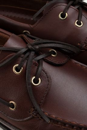 کفش کژوال قهوه ای مردانه چرم طبیعی پاشنه کوتاه ( 4 - 1 cm ) پاشنه ساده کد 6635960