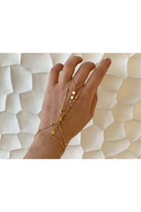 شاهمران جواهری طلائی زنانه روکش نقره کد 233413498