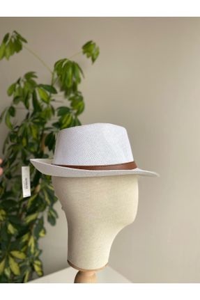 کلاه سفید زنانه حصیری کد 673500520