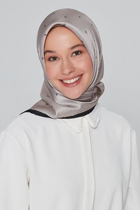 روسری نارنجی کرپ ساتن ابریشم Armine - کد 121323462