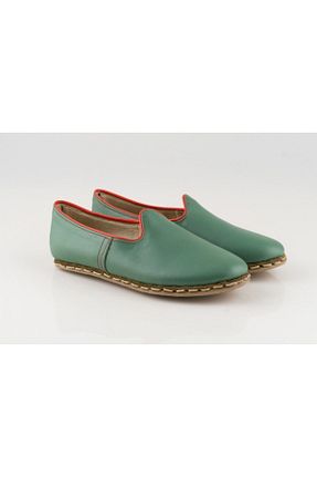 کفش کژوال سبز زنانه چرم خالص Aintap - کد 48922267