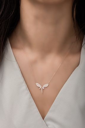 گردنبند نقره صورتی زنانه 925 عیار NEREZE - کد 122763408