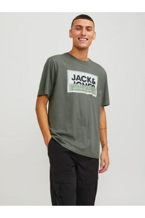 تی شرت سبز مردانه رگولار یقه گرد کد 803057473