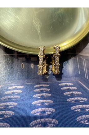 گوشواره جواهر طلائی زیرکن Pinery Jewels - کد 830552251