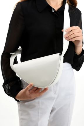 کیف دوشی سفید زنانه چرم مصنوعی کد 832908173