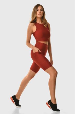 ساق شلواری قرمز زنانه بافت فاق بلند کد 41236283