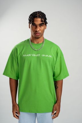 تی شرت سبز مردانه اورسایز تکی کد 806722487