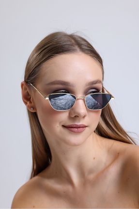 عینک آفتابی مشکی زنانه 50 فلزی مات گربه ای کد 838819096